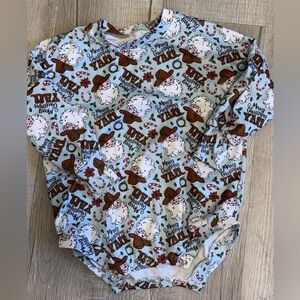 Festive Santa Print Kids One Piece